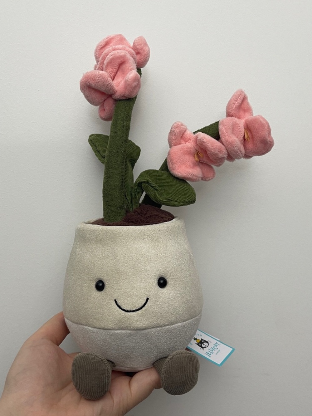 BNWT RARE Jellycat Amuseables PINK ORCHID Soft Plush Toy Plant Pot super cute